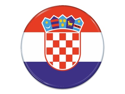 Samolepka - Vlajka Chorvatsko - kruh