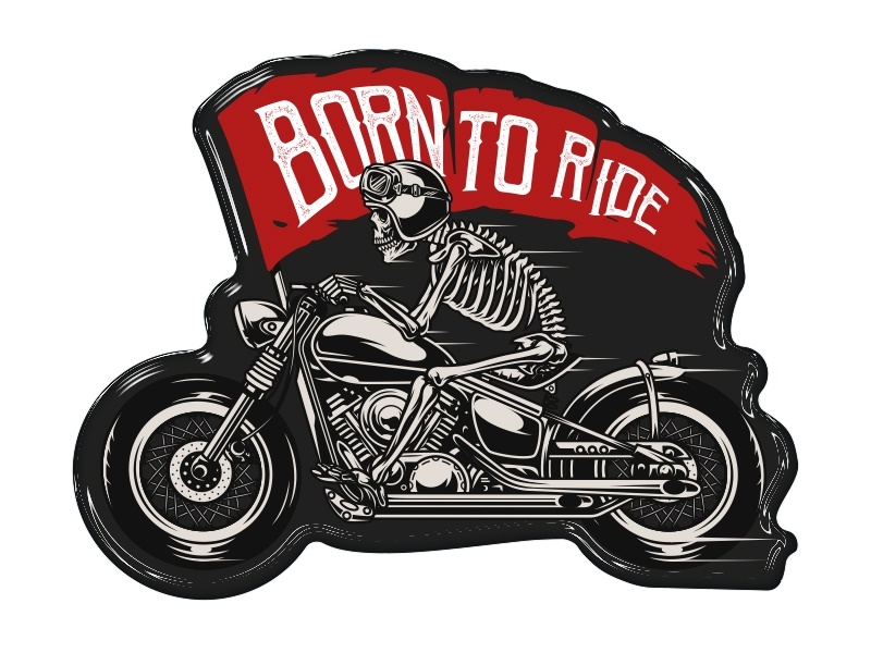 Samolepka - Born to ride