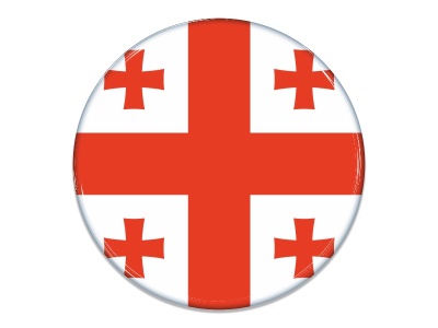 Samolepka - Vlajka Gruzie - kruh