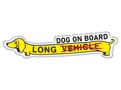 Zakázková  samolepka - Long dog