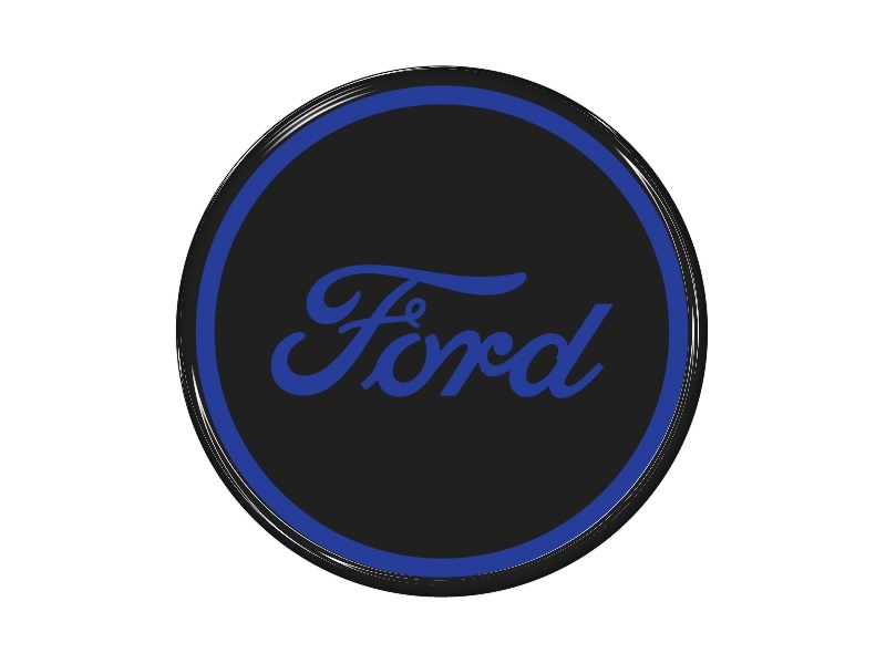 Zakázková  samolepka - ford kruh Black-RoyalBlue