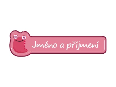 Samolepka - příšera s jménem a příjmením VIII
