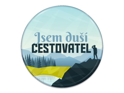 Samolepka - Jsem duší cestovatel