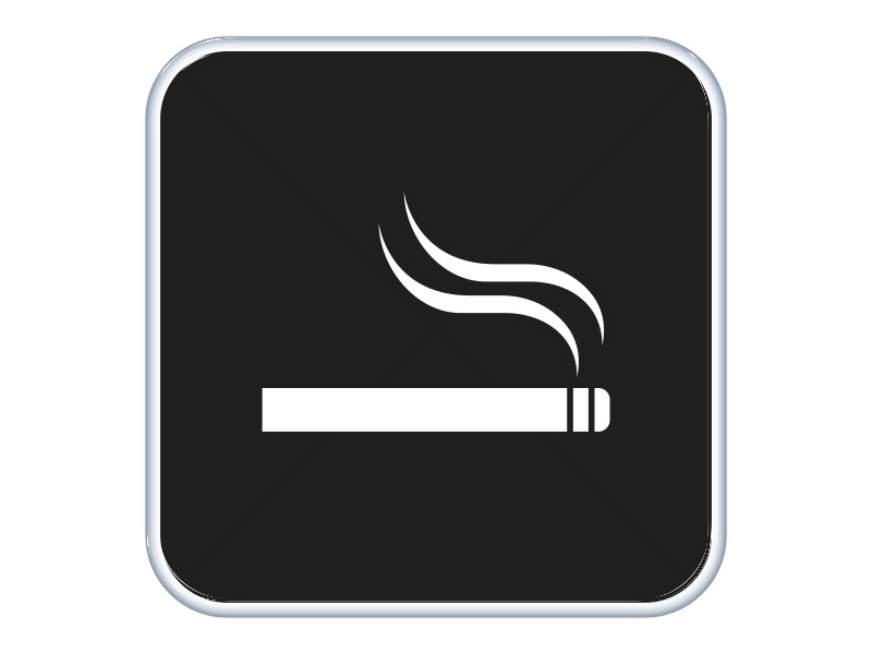 Samolepka - Místnost pro kuřáky (černá)
