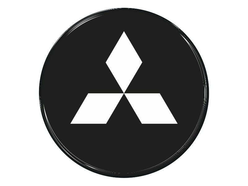 Samolepka na AL disk - Mitsubishi (black/white)