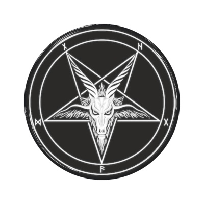 Zakázková samolepka - Pentagram 9x9cm
