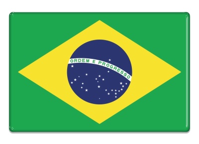 Samolepka - Vlajka Brazílie - obdélník