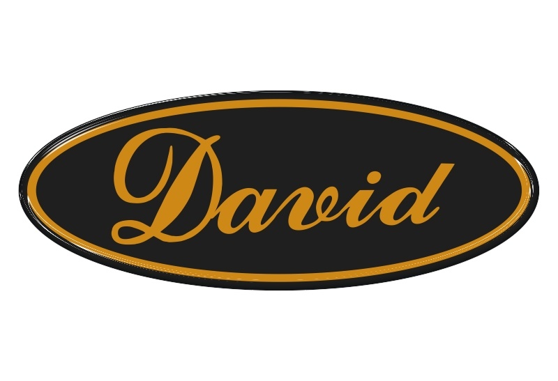 Zakázková  samolepka - David