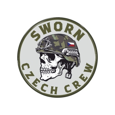 Zakázková samolepka - sworn czech group 70mm