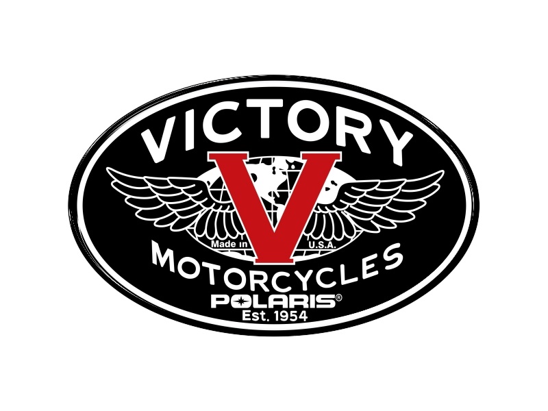 Zakázková  samolepka - Victory motorcycle RED 110x70 mm