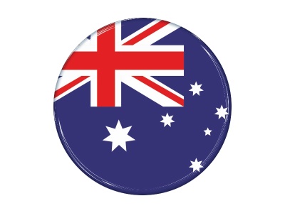 Zakázková  samolepka - Austrálie vlajka 15x15